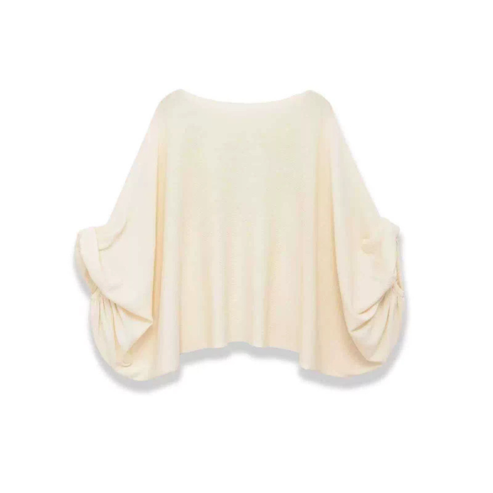ZARA Fall Simple Versatile Long Sleeve Boat Neck Knit Top - Picture 4 of 4